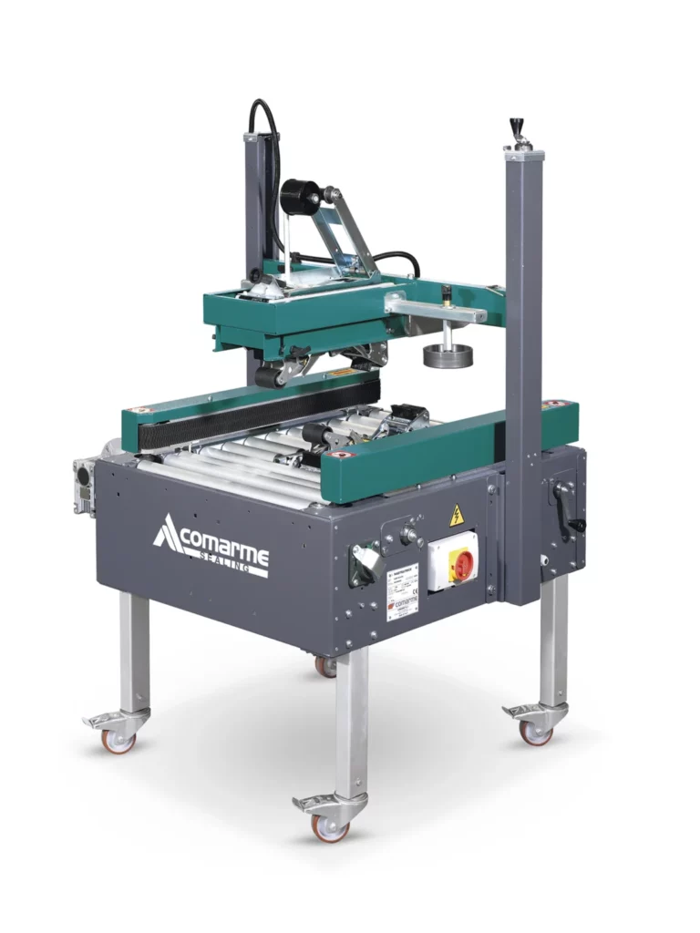 Zaklejarka kartonów Comarme GEM 50-E – półautomatyczne zaklejanie góry i dołu. AI Pack